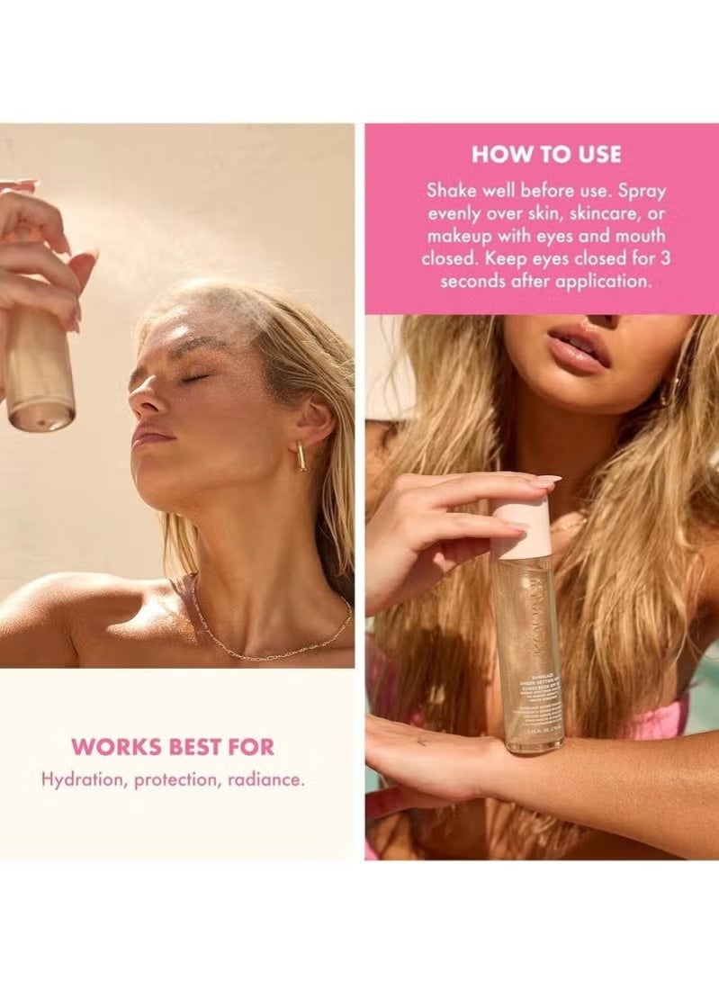 Kopari Sunglaze Sheer Setting Mist Sunscreen SPF 50, Weightless, Fast Drying, Ultra-Fine Setting Spray, Made With Hyaluronic Acid, Sets Makeup For A Hydrated, Dewy Finish, 2.53 fl oz - Image 3