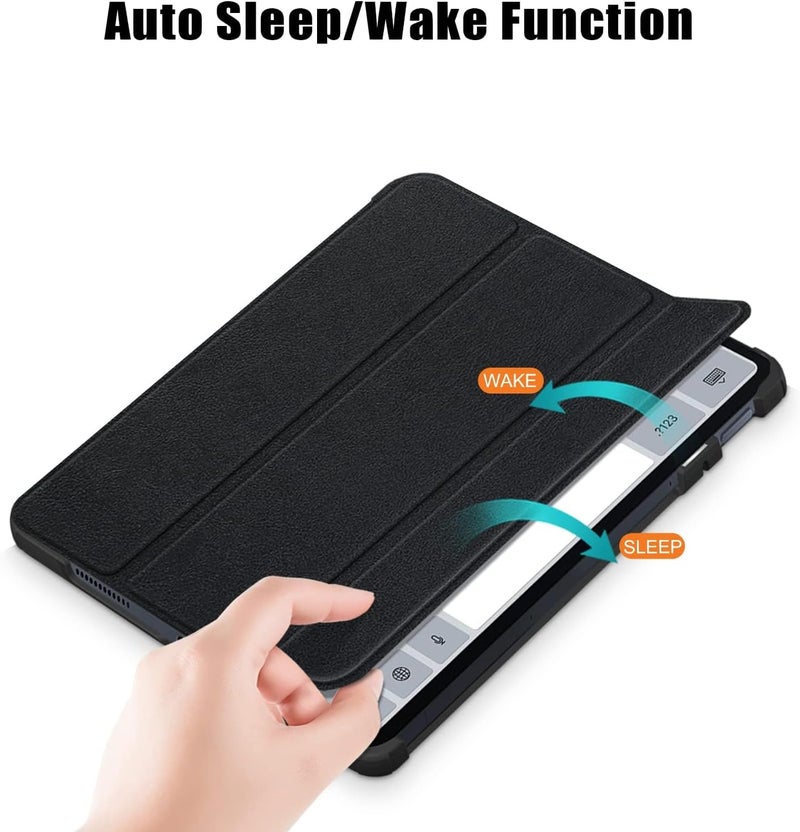 Excefore Case For Xiaomi Pad 6 / Pad 6 Pro, Slim Stand Hard Back Shell Cover With Auto Wake And Sleep, Tri Fold Slim Lightweight Hard Shell Smart Protective Cover, Black, 11 Inch - Image 3