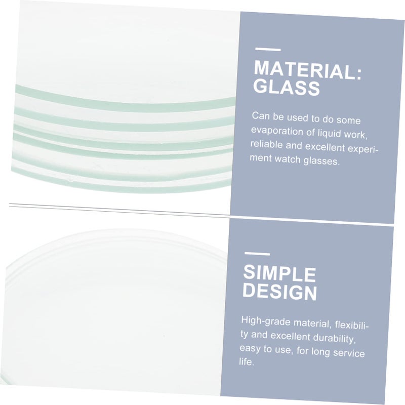 School Lab Watch Glass Set 10pcs Evaporating Dish Size 6 4X6 4X0 5CM For Science Experiments - Image 4