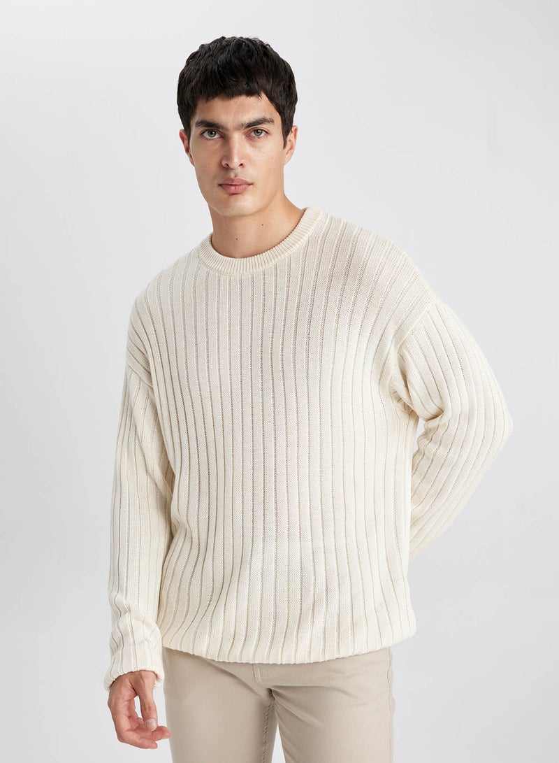 DeFacto Relax Fit Crew Neck Sweater  - Image 1