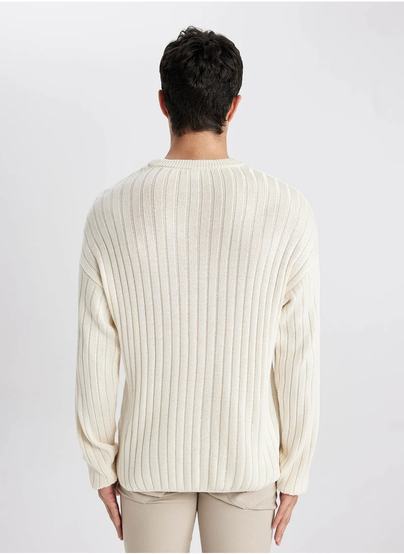 DeFacto Relax Fit Crew Neck Sweater