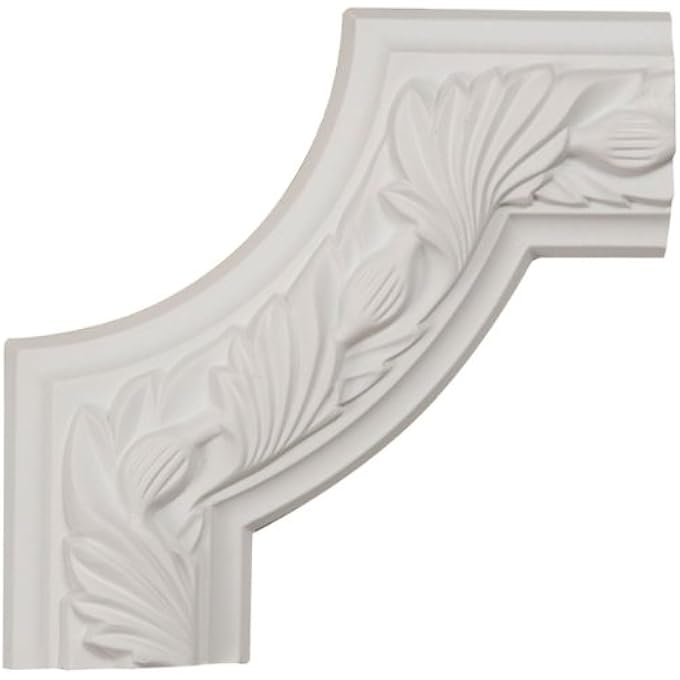 PML06X06MI MILTON RUNNING LEAF CORNER (MATCHES MOULDING PML02X00MI) PANEL MOULDING, 6"W X 6"H X 3/4"P, PRIMED - Image 2