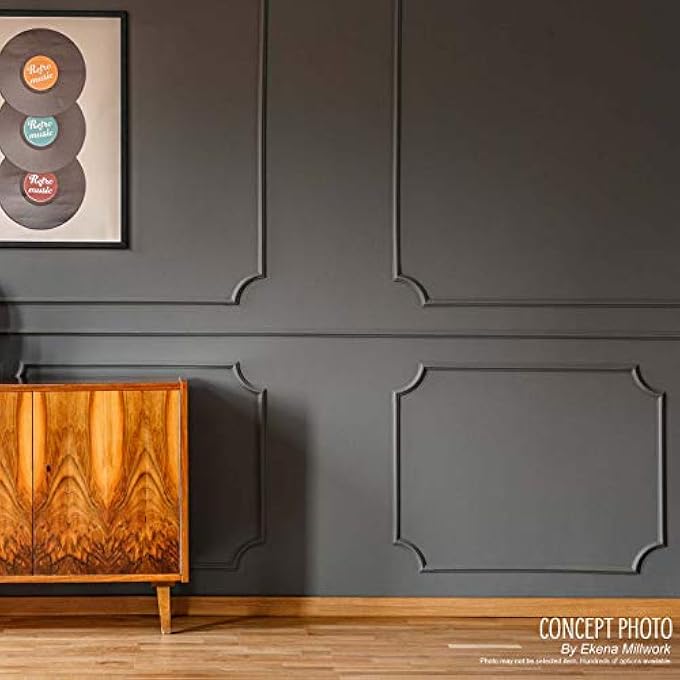 PML06X06MI MILTON RUNNING LEAF CORNER (MATCHES MOULDING PML02X00MI) PANEL MOULDING, 6"W X 6"H X 3/4"P, PRIMED - Image 3