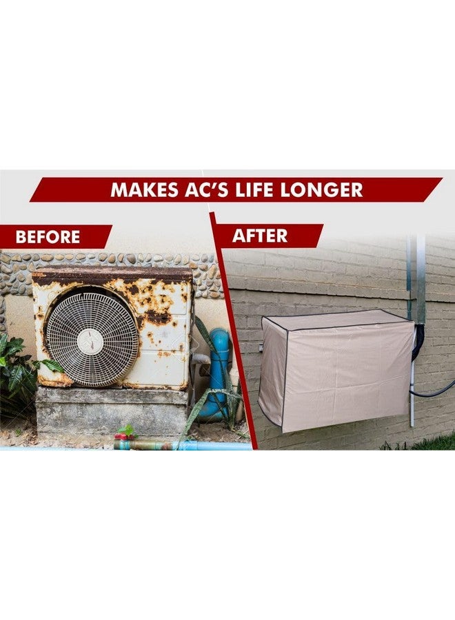 Da Anushi Split AC Cover Outdoor Unit for 1.5 Ton Capacity AC, All Weather Cover/Dustproof/Water Resistant (Blue), Polyester - Image 5