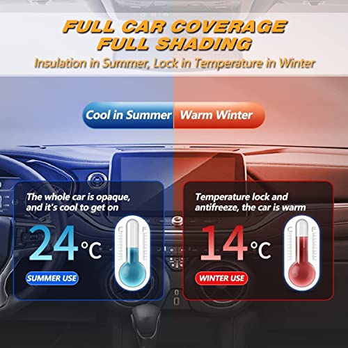 AUTOBIRSA Waterproof Car Body Cover Compatible with Maruti Baleno New with Mirror and Antenna Pocket, Triple Stitched (Heat Resistant US Grey with Red Piping) - Image 5