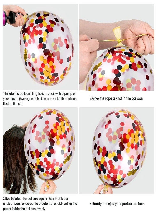 YMSZ Mouse Balloons Garland Arch Kit, 100pcs Red Black Yellow Confetti Balloons for Cartoon Mouse Theme Birthday Party Supplies Decorations - Image 4