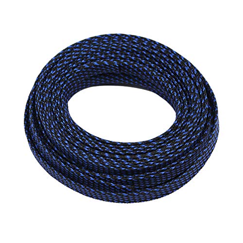 CBAZY 30ft PET Expandable Sleeving Wire Cable Sleeve (2/5", Blue&Black) - Image 4