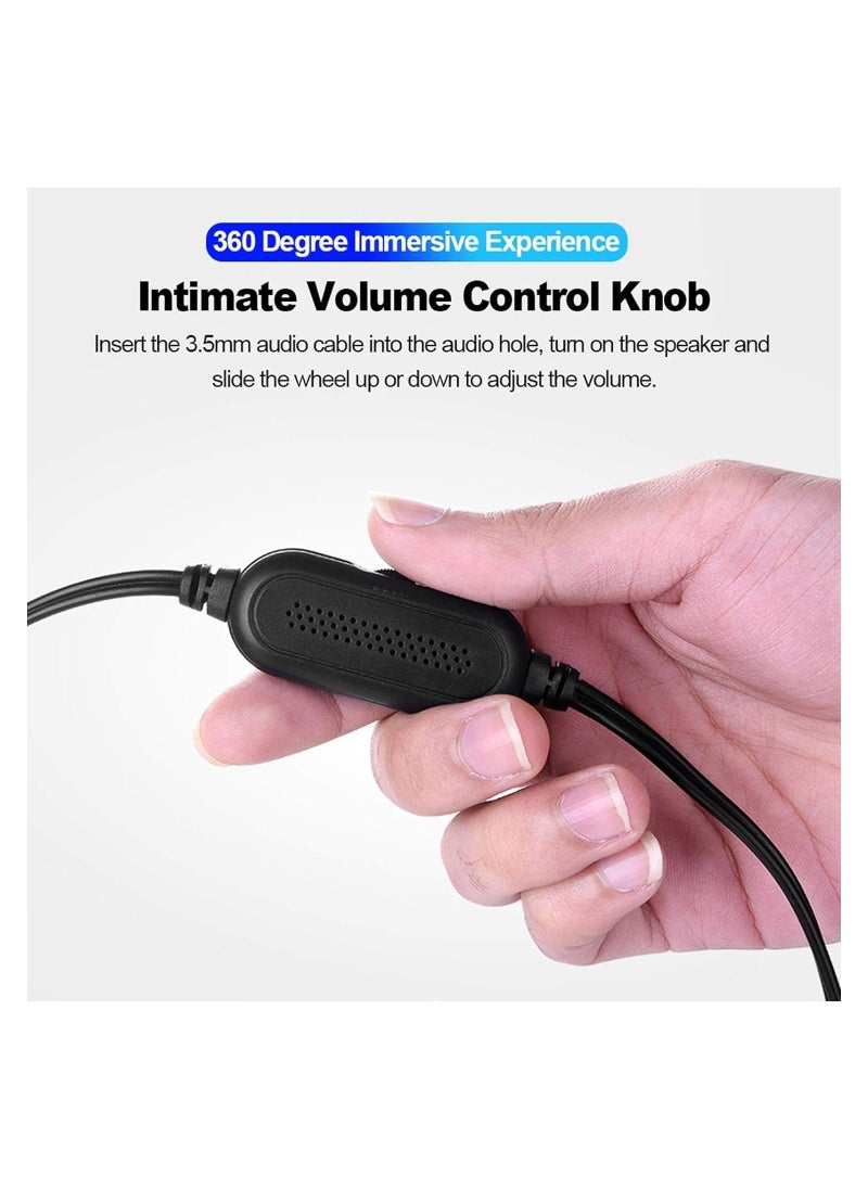 Computer PC Soundbar Dolby Surround Sound Bars Speakers 3.5mm Input Stereo Surrounding Deep Bass Sound Wired USB Powered Laptop Desktop Monitor Speakers for PC Cellphones Computer Speakers - Image 5