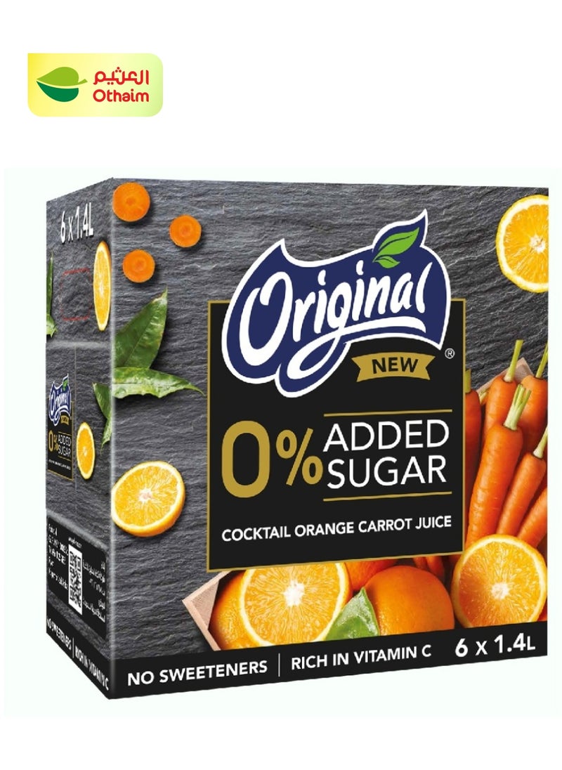 Original Orange & Carrot Juice With Zero Added Sugar 1.4L × 6 