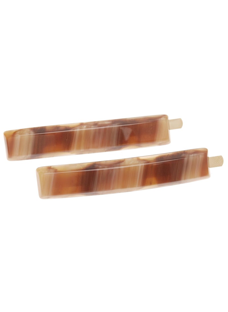 France Luxe France Luxe Mod Bobby Pin Pair  Caramel Horn 