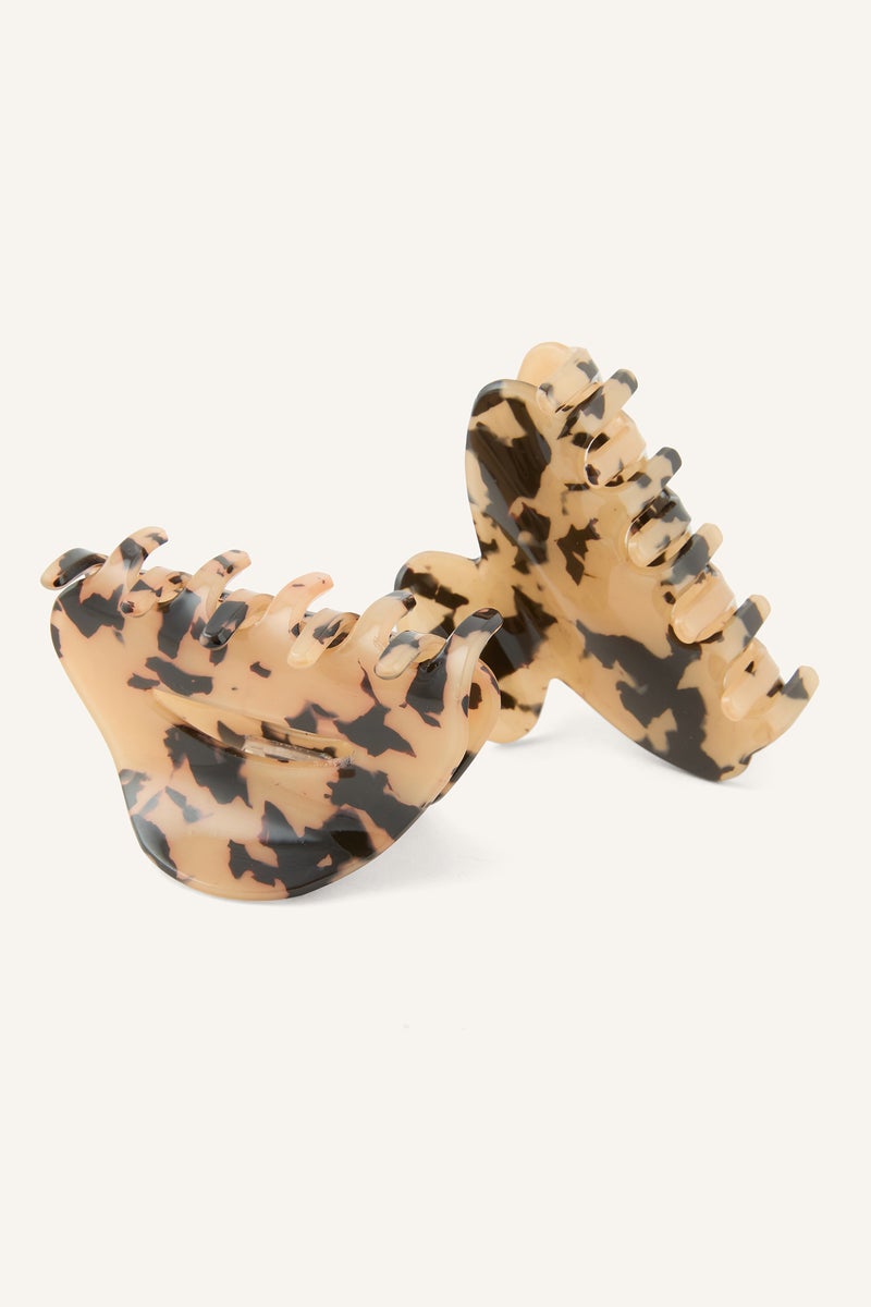 DeFacto Brown Woman Woman 2 Piece Tortoiseshell Clips Casual - Image 2