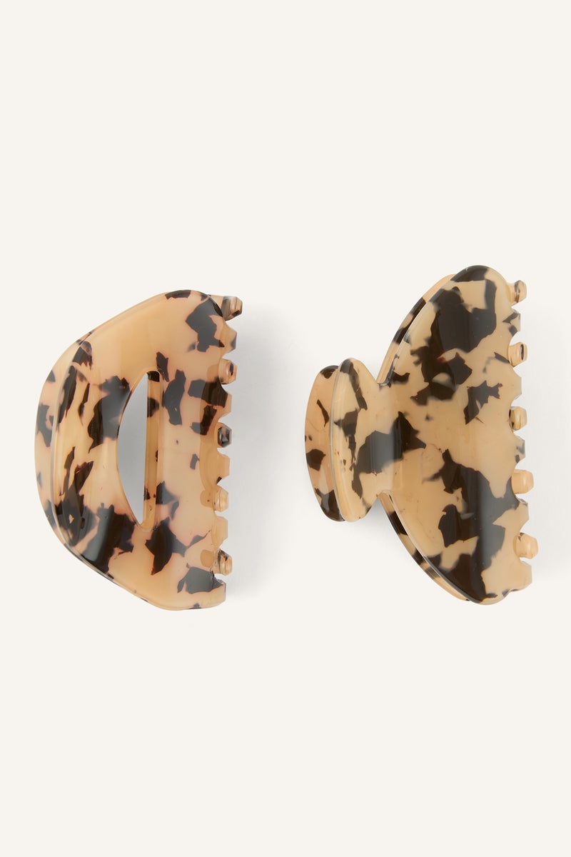 DeFacto Brown Woman Woman 2 Piece Tortoiseshell Clips Casual - Image 1
