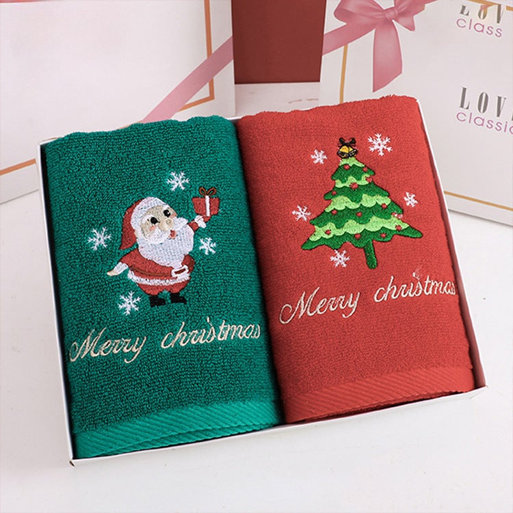 Christmas Gift Box Towel Cotton Towel Gift Box Holiday Gift Towel Christmas Towel - Image 2