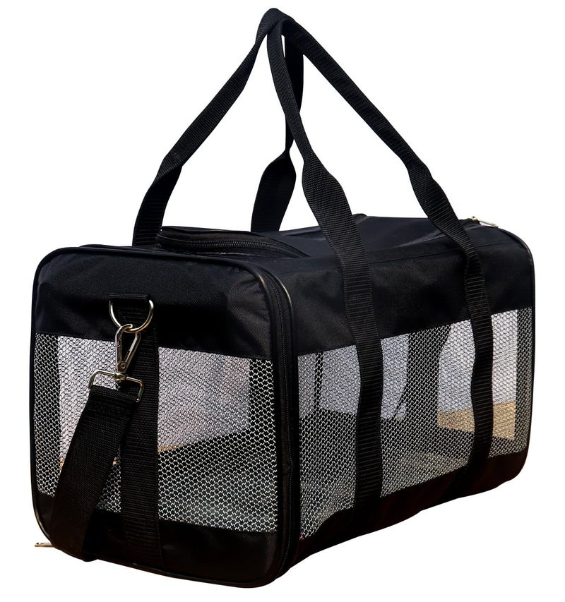 Homecute Large Soft-Sided Mesh Pet Transport, Durable, Breathable, Comfortable Pet Carrier Bag with Soft Pad for Large Cat, Small Medium Dogs, and Puppies - Image 1