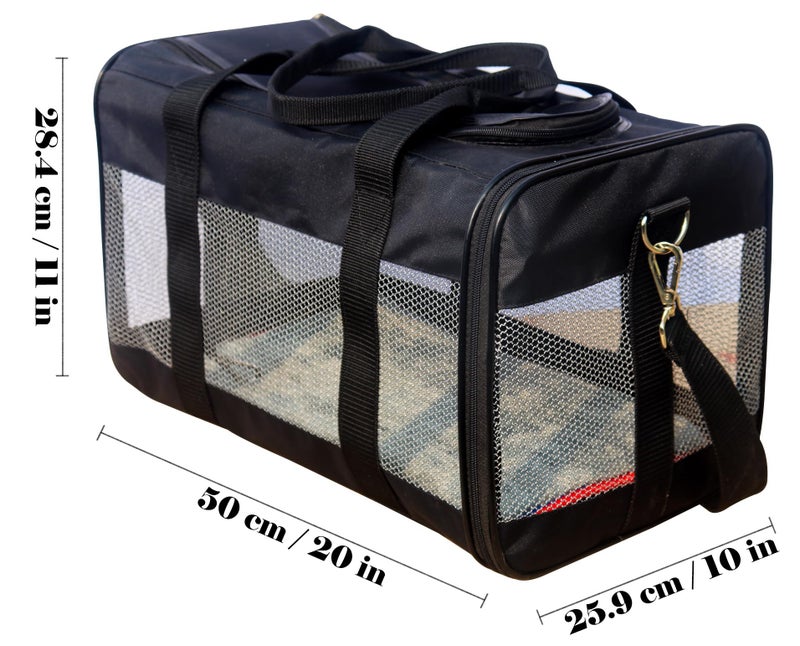 Homecute Large Soft-Sided Mesh Pet Transport, Durable, Breathable, Comfortable Pet Carrier Bag with Soft Pad for Large Cat, Small Medium Dogs, and Puppies - Image 2
