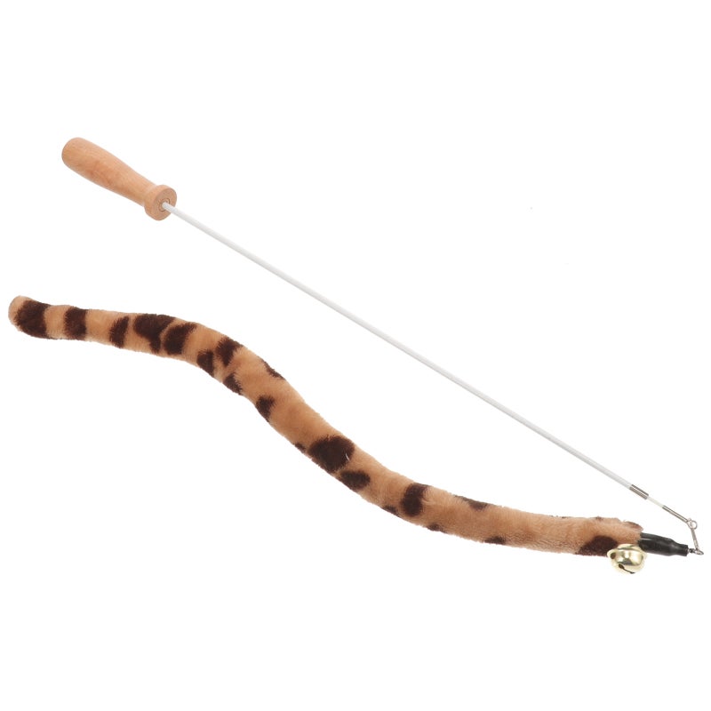 Cat Stick Kitten Teasing Plush Leopard Tail Cat Teaser - Image 1