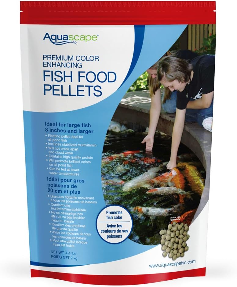 Aquascape طعام أسماك أكوا سكيب المتميز لتعزيز اللون لأسماك البرك الكبيرة - حبيبات كبيرة 44 رطل 98875 - Image 1
