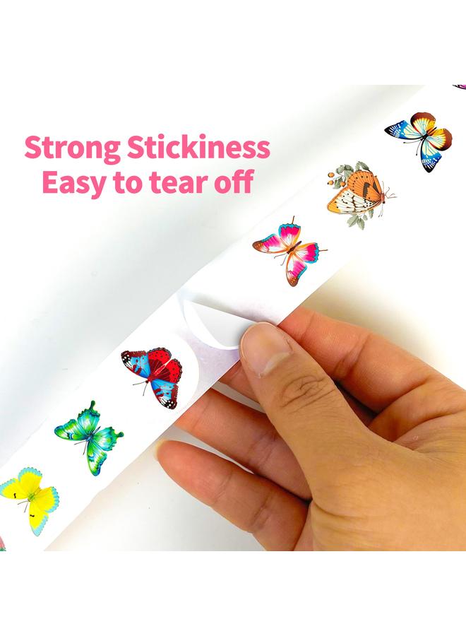 Bluejw 500 Sheets/roll Cute Cartoon Butterfly Children's Roll Sticker Shein Hand Account Sealing Roll Paper - Image 5