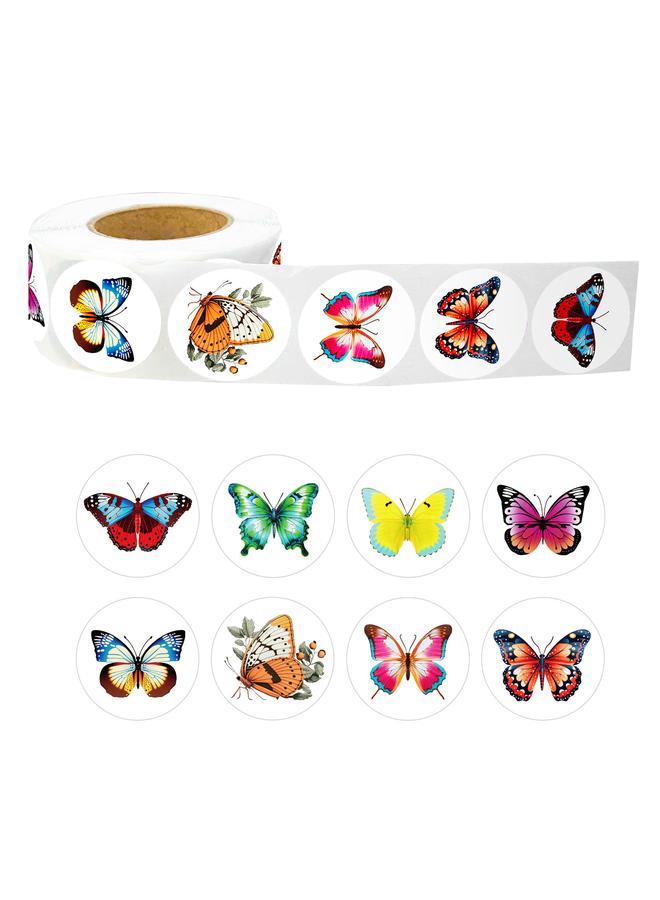 Bluejw 500 Sheets/roll Cute Cartoon Butterfly Children's Roll Sticker Shein Hand Account Sealing Roll Paper - Image 3