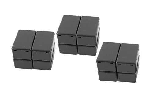 YXQ 60 x 36 x 25mm Waterproof Electric Project Case Junction Box with Cover Black Plastic 12Pack - Image 1