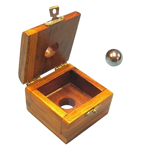 MilesMagic Magicians Steel Ball Thru Glass Gimmick Box Penetration Through Solid Glass Sheet Mentalism for Real Close Up Street or Stage Illusion Magic Trick - Image 1
