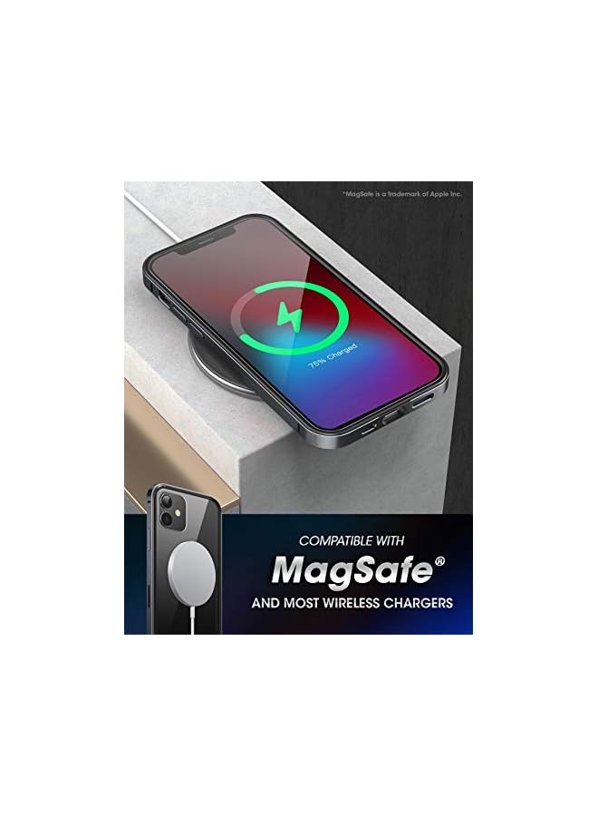 SupCase Unicorn Beetle Edge Series Case Designed for iPhone 12 / iPhone 12 Pro (2020 Release) 6.1 Inch, Slim Metal Frame Case with TPU Inner Bumper & Transparen Back (Black) - Image 5