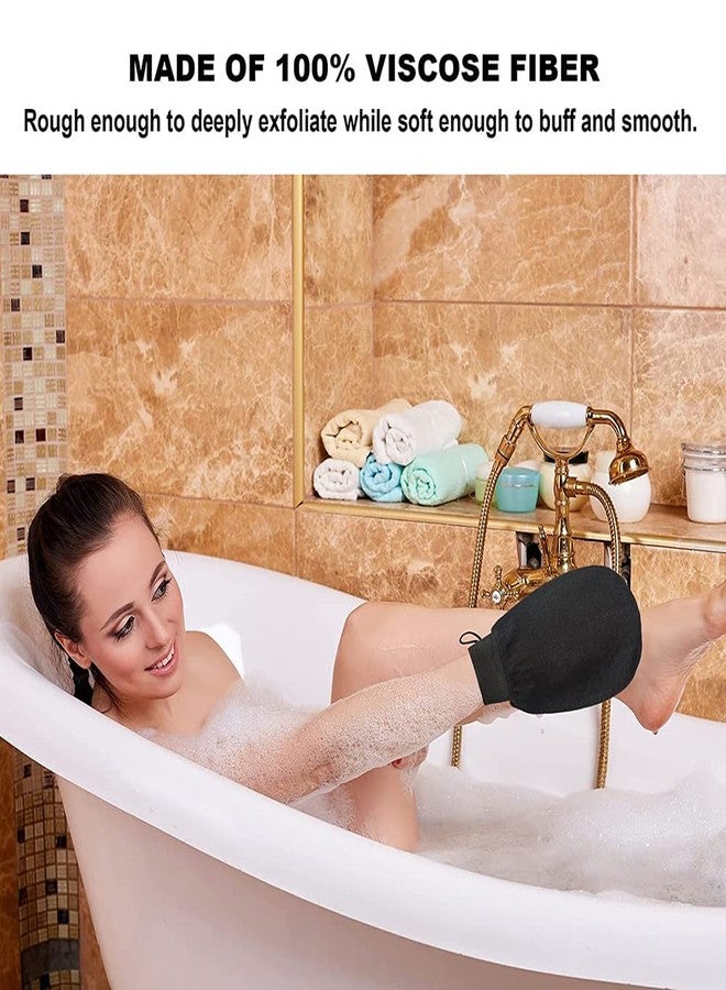 kaqer Shower Scrub Gloves, Exfoliating Mitts Scrubbing Gloves, Bath Gloves Tan Removal, Remove Dead Skin And Dirt,Deep Clean Exfoliating Tool - Image 3
