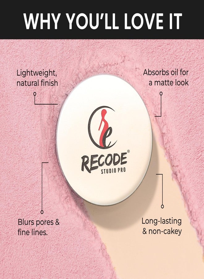 Recode Set & Forget Pink Setting Powder 12g | Lightweight | Controls Oil, Smooth Matte Finish, Makeup Lock for Face - Image 2
