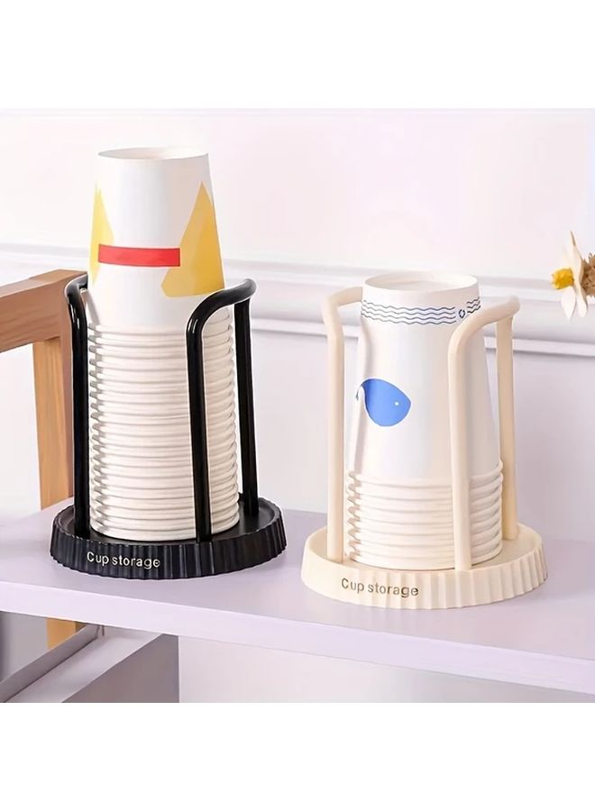 Khaki Disposable Paper Cup Holders Organizer For Home Office Bathroom Vanity - Image 4