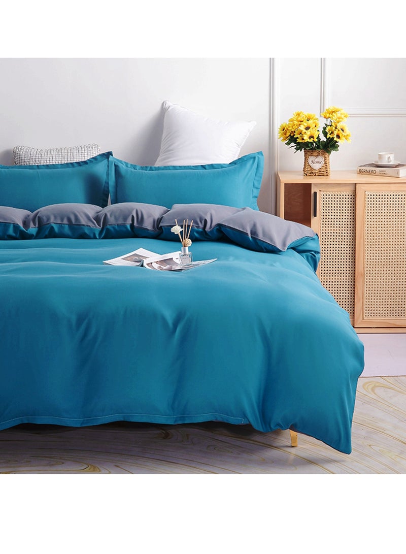 Sharpdo 4-Piece Set Bedding Modal Quilt Cover Set with 1 Quilt Cover 1 Sheet and 2 Pillowcases 2m Bed (200 * 230cm) - Image 2