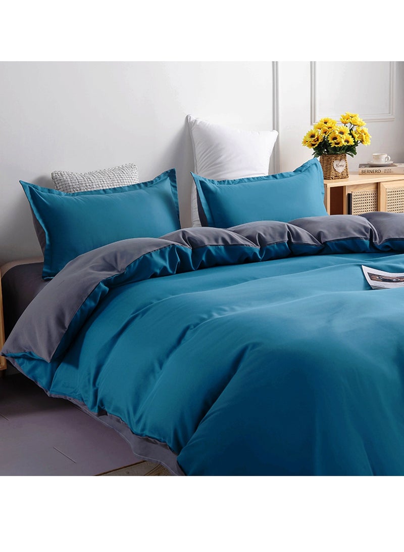 Sharpdo 4-Piece Set Bedding Modal Quilt Cover Set with 1 Quilt Cover 1 Sheet and 2 Pillowcases 2m Bed (200 * 230cm) - Image 3