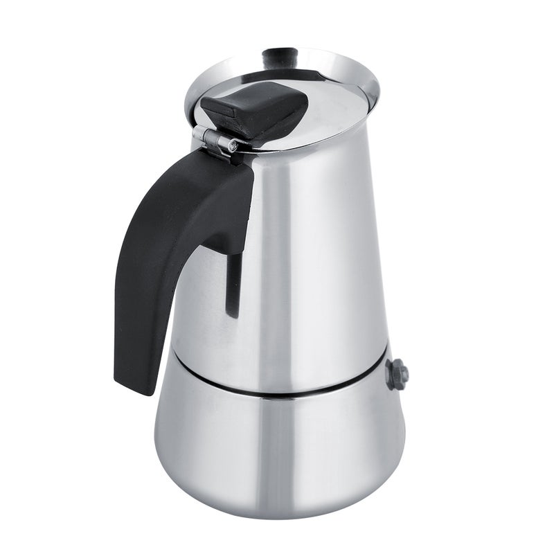 Stovetop Espresso Maker: Stainless Steel 2/4/6/8 Cup, Sturdy Durable, Simple Operation, Portable Coffee Pot - Rich Flavored Brew for Home Kitchen, Busy Professionals - Image 3