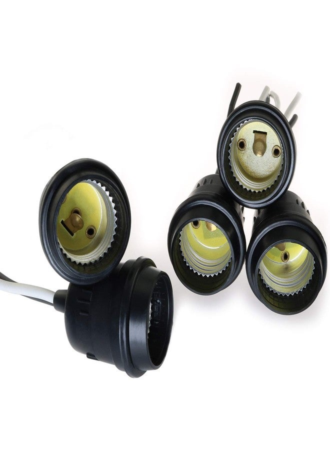 Longdex 12pcs Lamp Base Waterproof Black Pigtail Lamp Holder Socket 250V 6A (12) - Image 2
