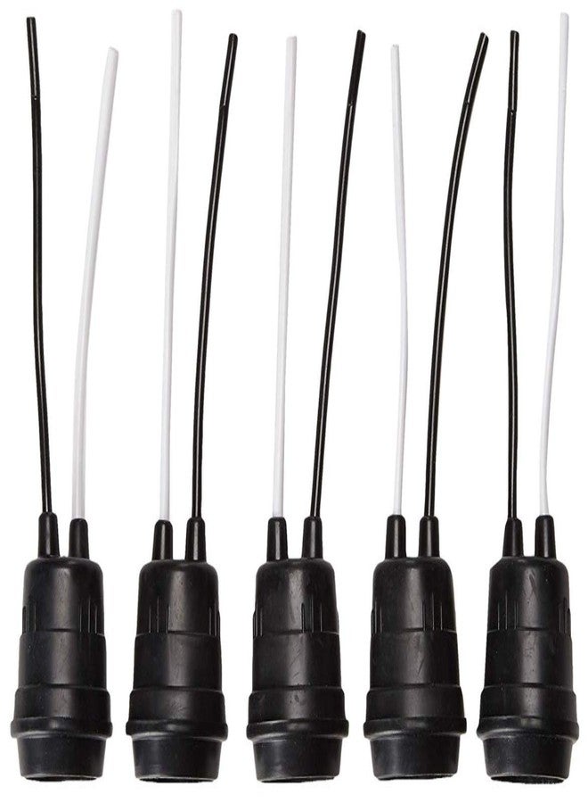 Longdex 12pcs Lamp Base Waterproof Black Pigtail Lamp Holder Socket 250V 6A (12) - Image 1