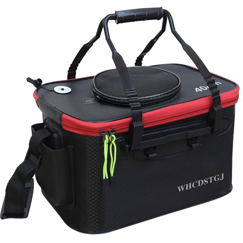 WHCDSTGJ Fishing Bucket Versatile Foldable Portable Fishing Bucket The 6 Gallon EVA Fish Bucket is Suitable for Storing Live Fish and Fresh Bait