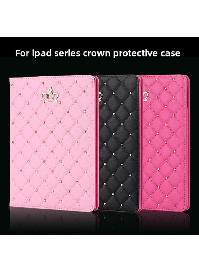 Generic - IPad Air2 Classic Rhomboid Crown Flat Leather Case IPad 9.7 2017 Protective Case Air Flip Bracket Case-Color:More Than 10000-Applicable Model:iPad 2 3 4 - Image 1