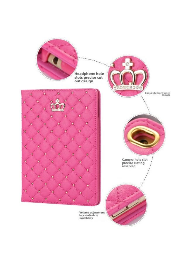 Generic - IPad Air2 Classic Rhomboid Crown Flat Leather Case IPad 9.7 2017 Protective Case Air Flip Bracket Case-Color:More Than 10000-Applicable Model:iPad 2 3 4 - Image 1