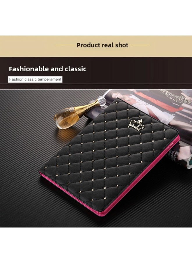 Generic - IPad Air2 Classic Rhomboid Crown Flat Leather Case IPad 9.7 2017 Protective Case Air Flip Bracket Case-Color:More Than 10000-Applicable Model:iPad 2 3 4 - Image 1