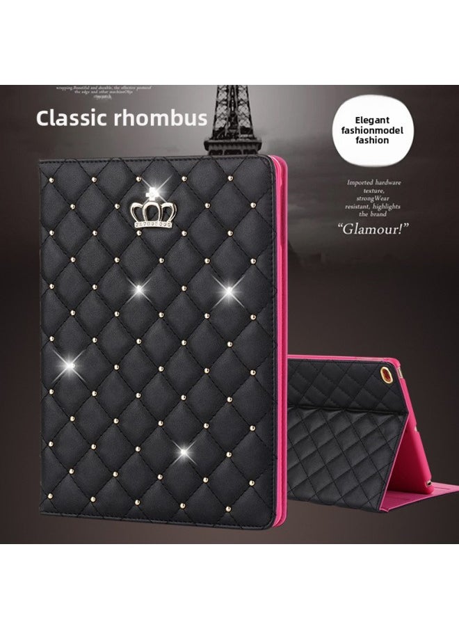 Generic - IPad Air2 Classic Rhomboid Crown Flat Leather Case IPad 9.7 2017 Protective Case Air Flip Bracket Case-Color:More Than 10000-Applicable Model:iPad 2 3 4 - Image 1
