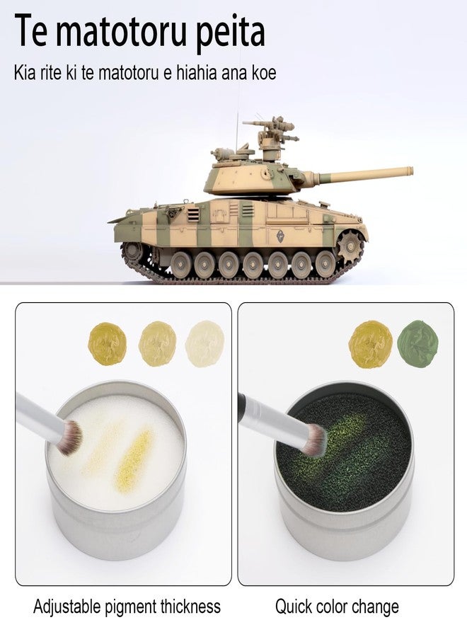 Yoseng 2 Pack Dry Brush Cleaner Sponge for Makeup & Art - Dual Texture Palette (White Soft/Black Hard) | Reusable Color Switch Sponge for Acrylic Paint, Mica Powder, Eyeshadow Removal - Image 2