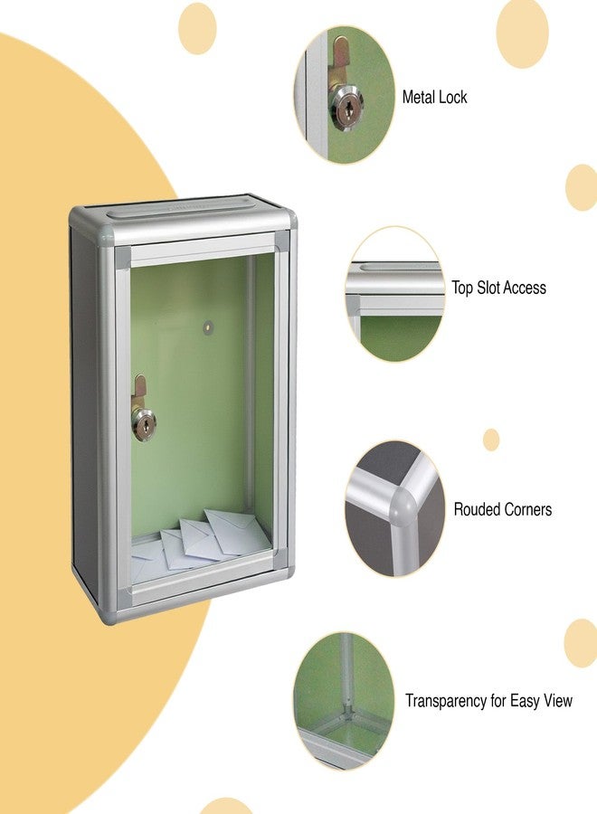 oddpod™ Multipurpose Wall-Mounting Letter Box/Suggestion Box/Complaint Box/Ballot Box/Donation Box with Lock- Transparent - Image 4