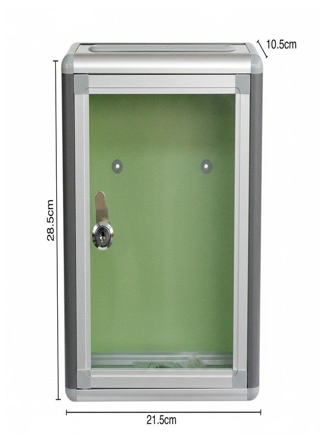 oddpod™ Multipurpose Wall-Mounting Letter Box/Suggestion Box/Complaint Box/Ballot Box/Donation Box with Lock- Transparent - Image 3