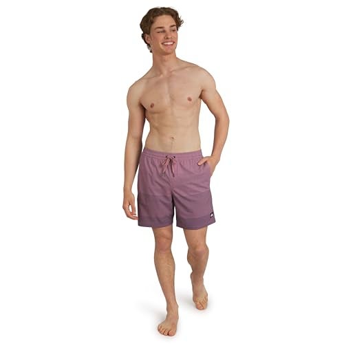 Quiksilver Men's Swimwear Regular Fit Stretchable Comfort Liner Swim Trunks, Striped Design - Dusty Rose, Medium - Image 5