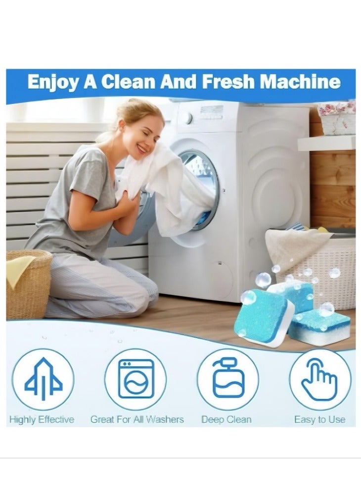 24PCS washing machine cleaning pad, fully automatic disinfection deep cleaning front loader and top loader washing machine, professional washing machine cleaner deodorant, used to remove piles, dirt  - Image 2
