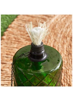 Home Box Eden Cylindrical Glass Torch Bottle with Fibre Glass and Metal 7.5 x 15 x 7.5 cm  - Image 4