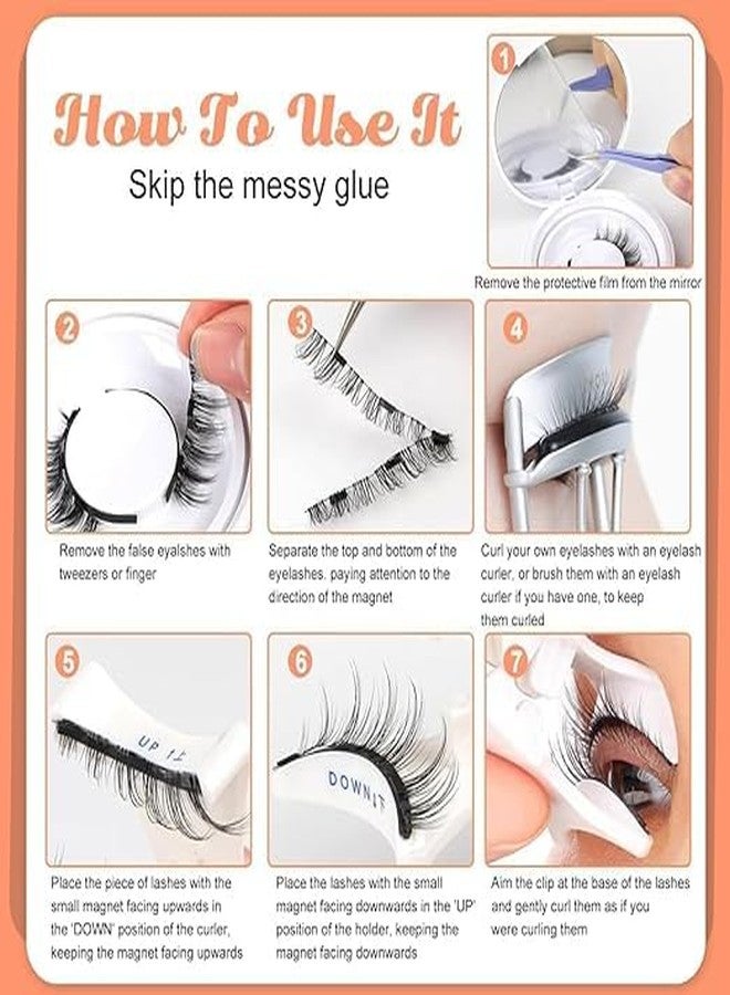 Flygon Magnetic-Eyelashes with Applicator, 1 Pair Reusable Magnetic Lashes Kit, No Glue Needed Eyelashes Magnetic, Easy to Wear and Remove - Image 3