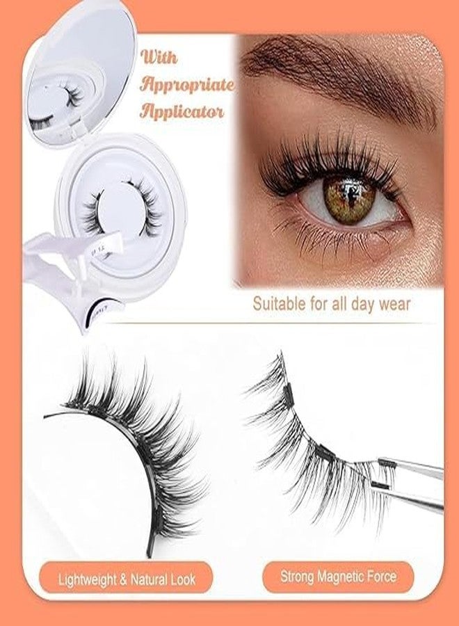Flygon Magnetic-Eyelashes with Applicator, 1 Pair Reusable Magnetic Lashes Kit, No Glue Needed Eyelashes Magnetic, Easy to Wear and Remove - Image 4