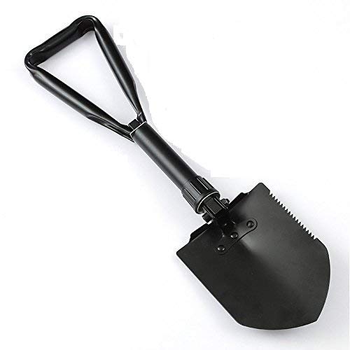ZIGLY Folding Shovel and Pick with Carrying Pouch, Multi Purpose for Camping, Hiking, Backpacking, Gardening - Image 1