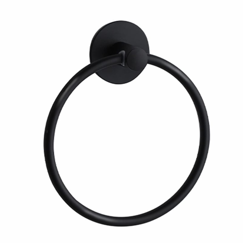 Besteffie Besteffie Adhesive Towel Ring Self Adhesive Hand Towel Ring Stainless Steel Rustproof Bathroom Towel Holder Wall Mount SUS 304 Stainless Steel Matte BlackBathroom Hand Towel Holder 