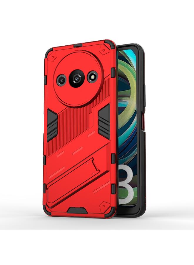 The Bros Case For Xiaomi Redmi A3 4G Global Punk Armor 2 in 1 PC + TPU Phone Case with Holder